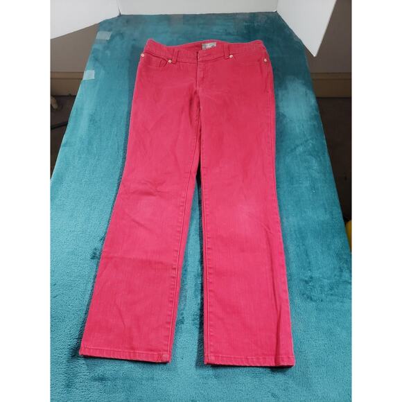 Chico's Denim - 🌺 Chico's Red Straight Leg Jeans size 6